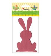 Drewniane zające ciemnoczerw. 74x127mm 2szt