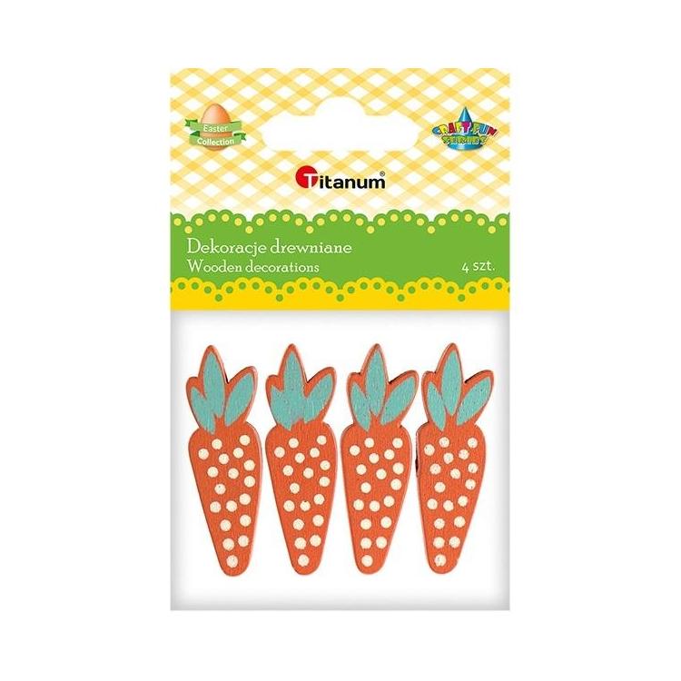 Drewniane marchewki 14x45mm 4szt