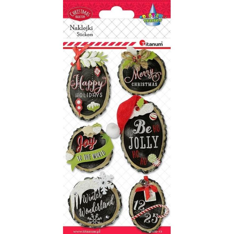 Naklejki papierowe 3D plastry drewna