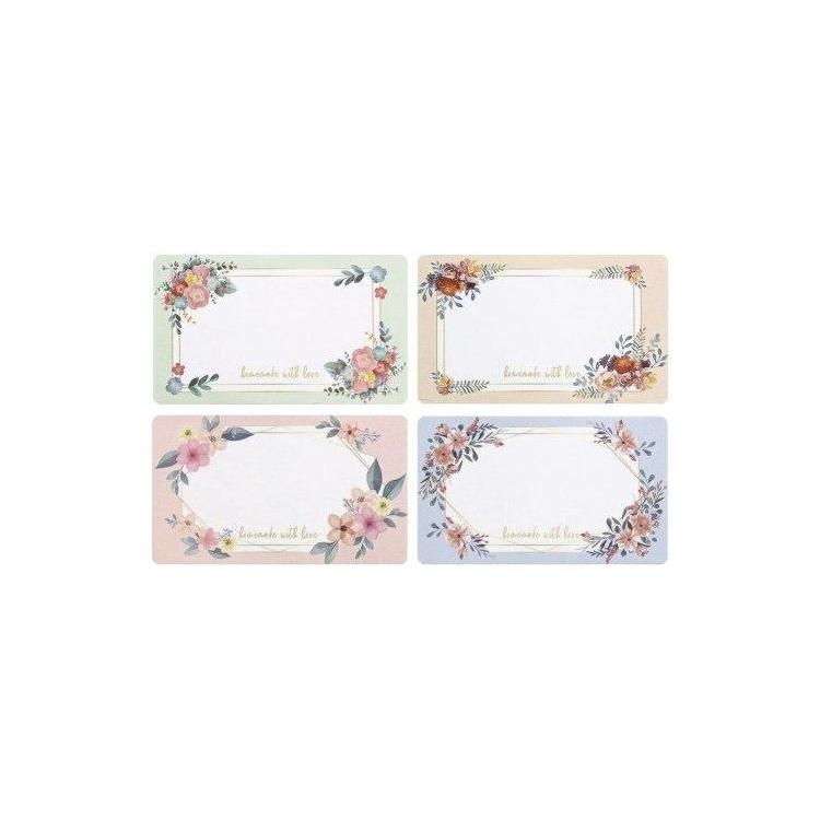 Etykieta samoprzylepna kwiatowe 250szt