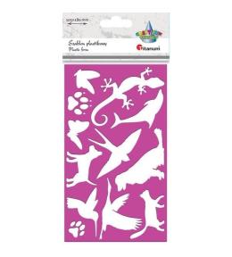 Szablon plastkowy 105x180mm Zwierzęta