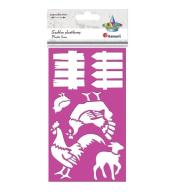 Szablon plastikowy 105x180mm Zagroda