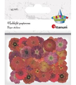 Naklejki papierowe Kwiaty mix 45szt