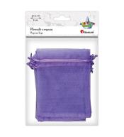 Woreczki z organzy wrzosowe 9x12cm 6szt