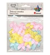 Kokardki satynowe pastelowe 25x20mm 60szt