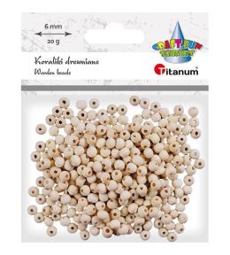 Koraliki drewniane okrągłe 20g