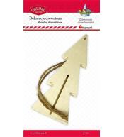 Drewniane zawieszki 3D choinki 2szt