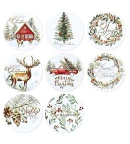 Naklejki papierowe na taśmie XMAX 25mm 500szt