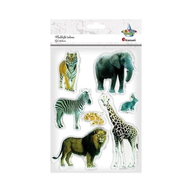 Naklejki żelowe Zoo 7szt.