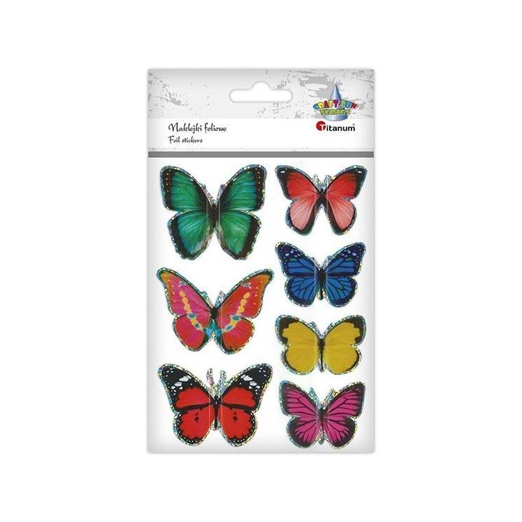 Naklejki foliowe 3D motyle mix 7szt.