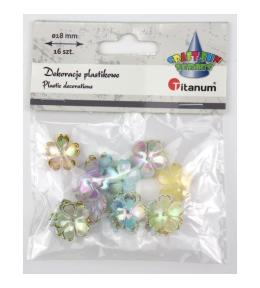 Koraliki plastikowe kwiatki 18mm 16szt