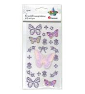 Kryształki samoprzylepne motyle 23szt