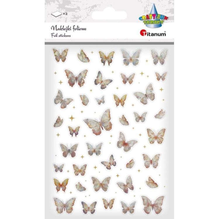 Naklejki foliowe Motyle złote i holograficzne