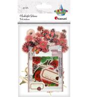 Naklejki foliowe Kwiaty czerwone 30szt