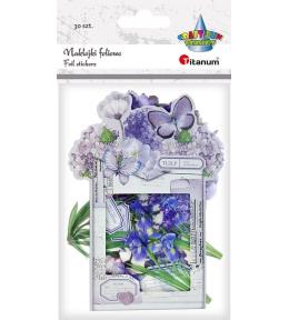 Naklejki foliowe Kwiaty fioletowe 30szt