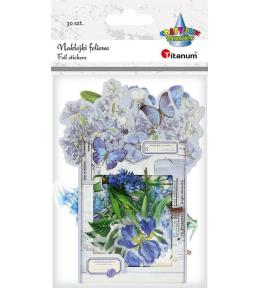 Naklejki foliowe Kwiaty niebieskie 30szt
