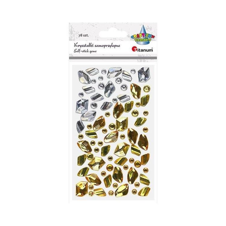 Kryształki samoprzylepne kamyki mix 79szt