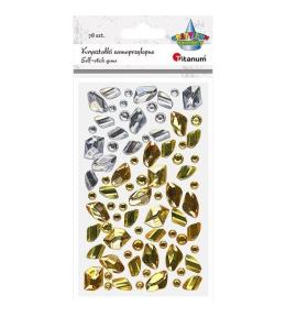 Kryształki samoprzylepne kamyki mix 79szt