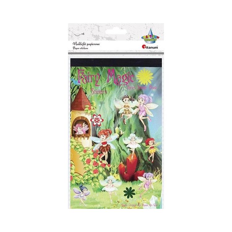 Naklejki papierowe 6 plansz wróżki mix 238szt