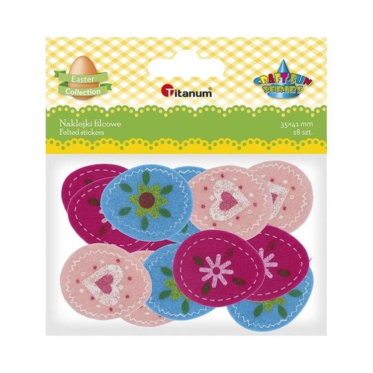 Naklejki filcowe mix 18szt