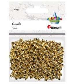 Koraliki plastikowe 40g złote