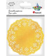 Serwetki papierowe okrągłe 11,5cm złote 35szt.