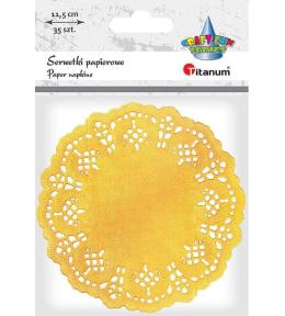 Serwetki papierowe okrągłe 11,5cm złote 35szt.