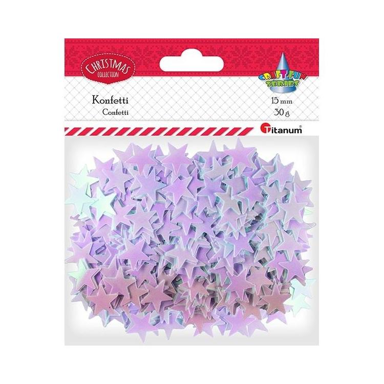 Konfetti Gwiazdki 19mm 30g bladoróżowe