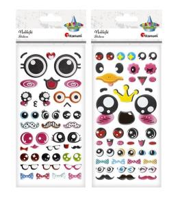 Naklejki wypukłe oczy mix