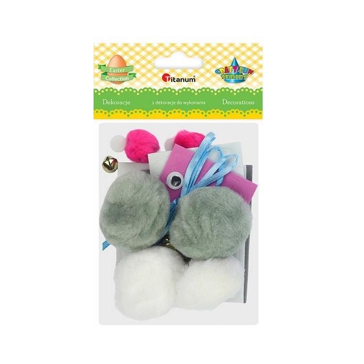 Królik ruchome oczy do złożenia 2szt