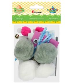 Królik ruchome oczy do złożenia 2szt