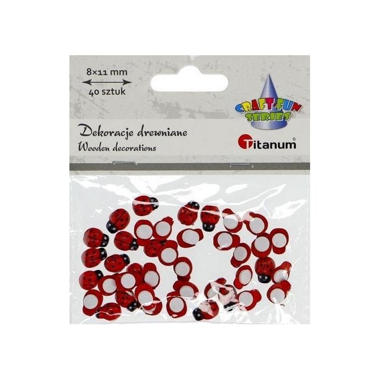 Dekoracje samoprzylepne 3D biedronki 8x11mm 40szt