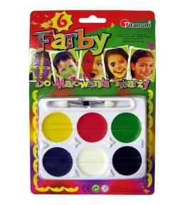 Farby do malowania twarzy 6 kolorów