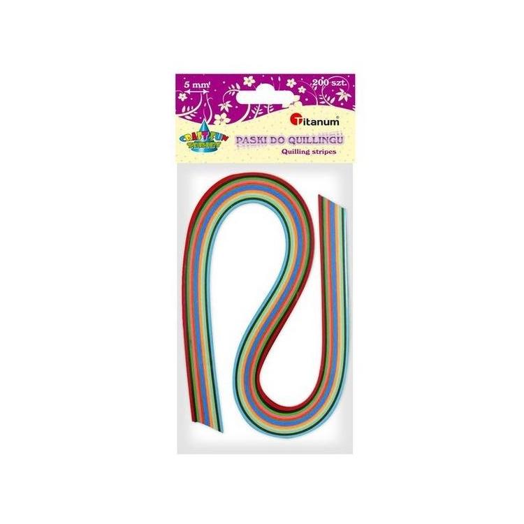 Paski do quillingu 5mm mix 200szt