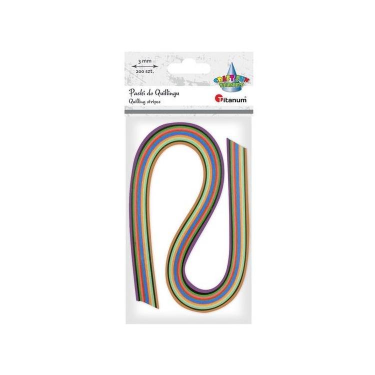 Paski do quillingu 3mm mix 200szt