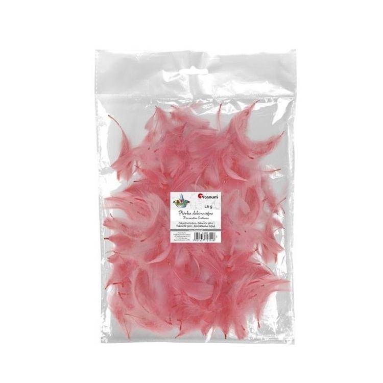 Piórka puch 16g brudnoróżowe