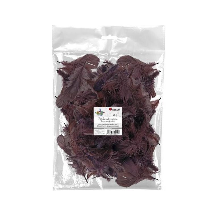 Piórka puch 16g brązowe