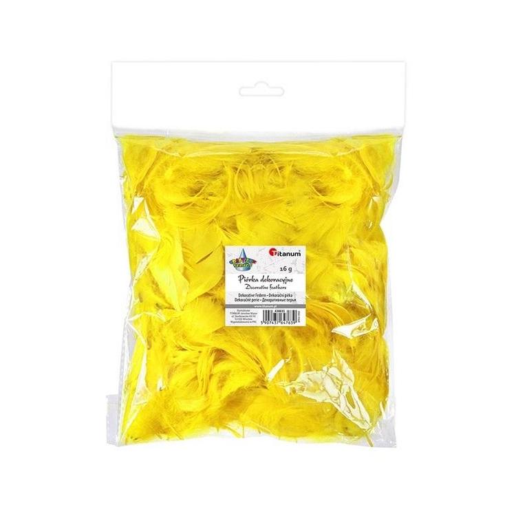 Piórka puch 16g żółte
