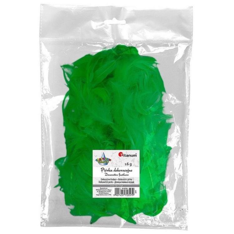 Piórka puch 16g zielone