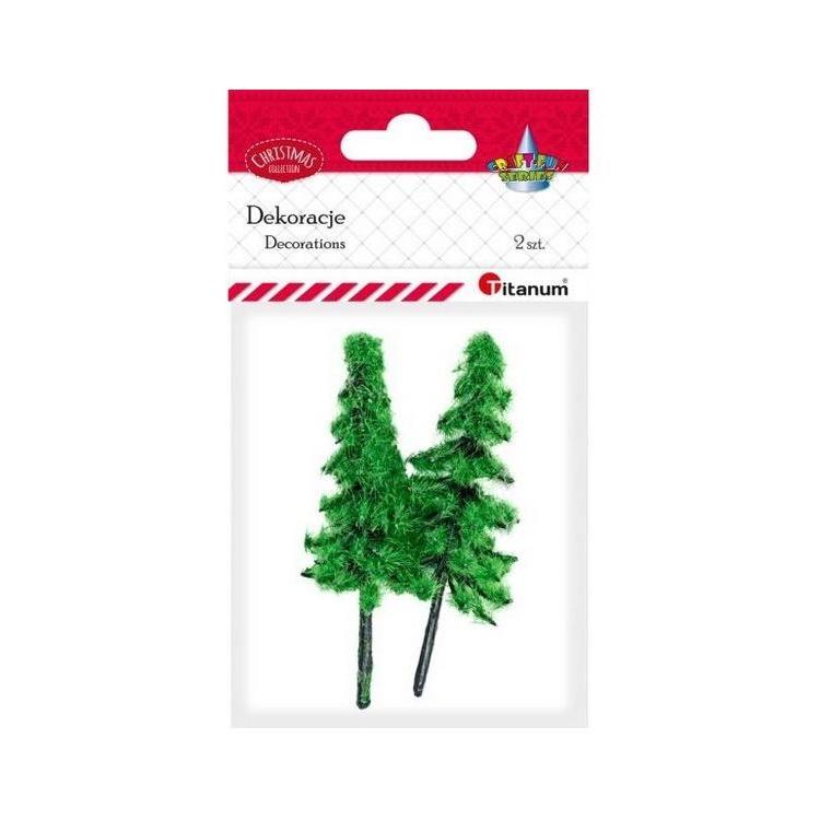 Drzewka plastikowe choinki 2szt