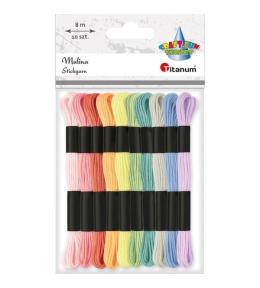 Mulina zestaw 10 kolorów pastelowych 8m