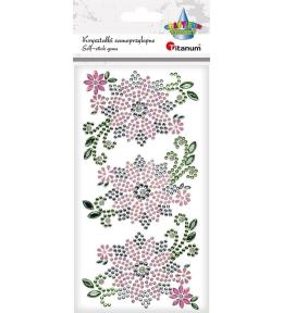Kryształki samoprzylepne Kwiaty 5szt