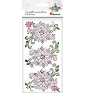 Kryształki samoprzylepne Kwiaty 5szt