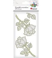 Kryształki samoprzylepne Róże złoto-białe 2szt