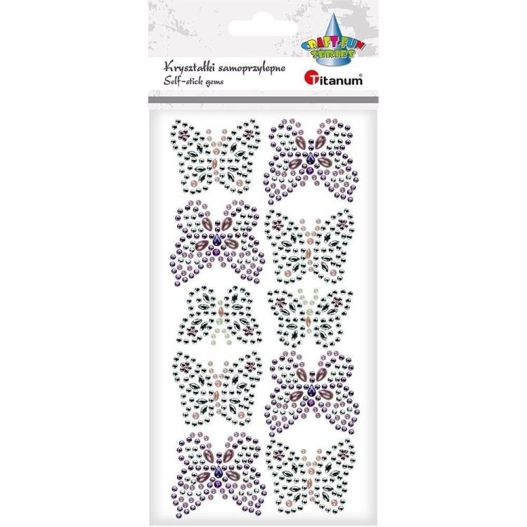 Kryształki samoprzylepne Motyle 10szt