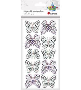 Kryształki samoprzylepne Motyle 10szt