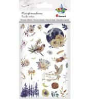 Naklejki transferowe Księżyc, kwiaty 2 plansze