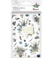 Naklejki transferowe Kwiaty niebieskie 2 plansze