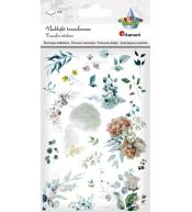 Naklejki transferowe Kwiaty zielone 2 plansze