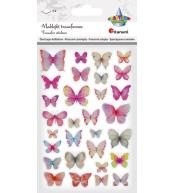 Naklejki transferowe Motyle różowe i niebieskie